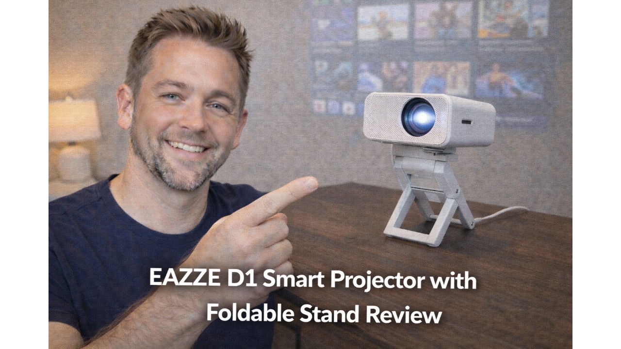 📽️ EAZZE D1 Smart Projector with Foldable Stand Review ✨