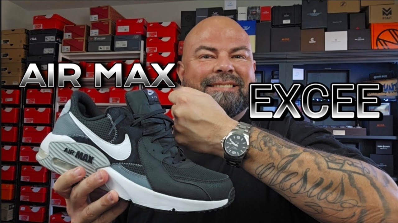 Nike Air Max Excee | Мужские кроссовки, черно-бело-серые | FN7304 001