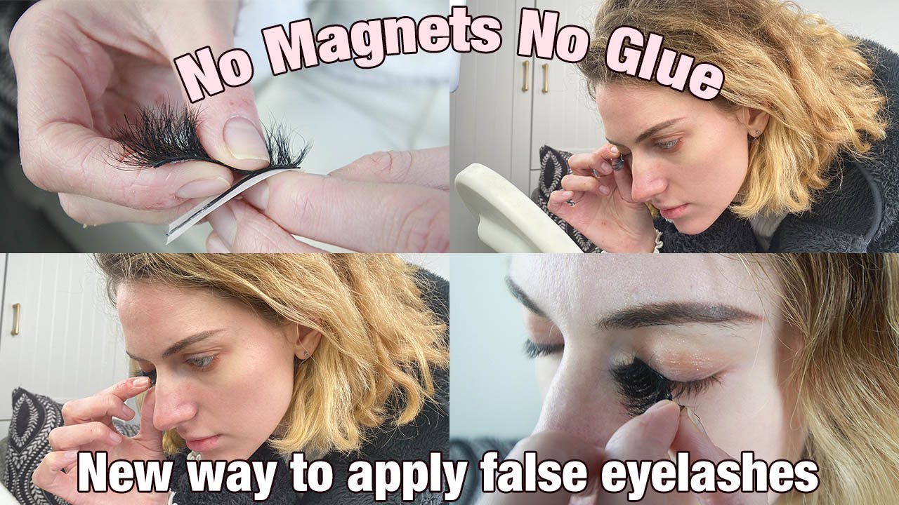 Self-Adhesive Strip False Eyelashes,No Glue,No Magnets,New Way to Apply Fake Lashes