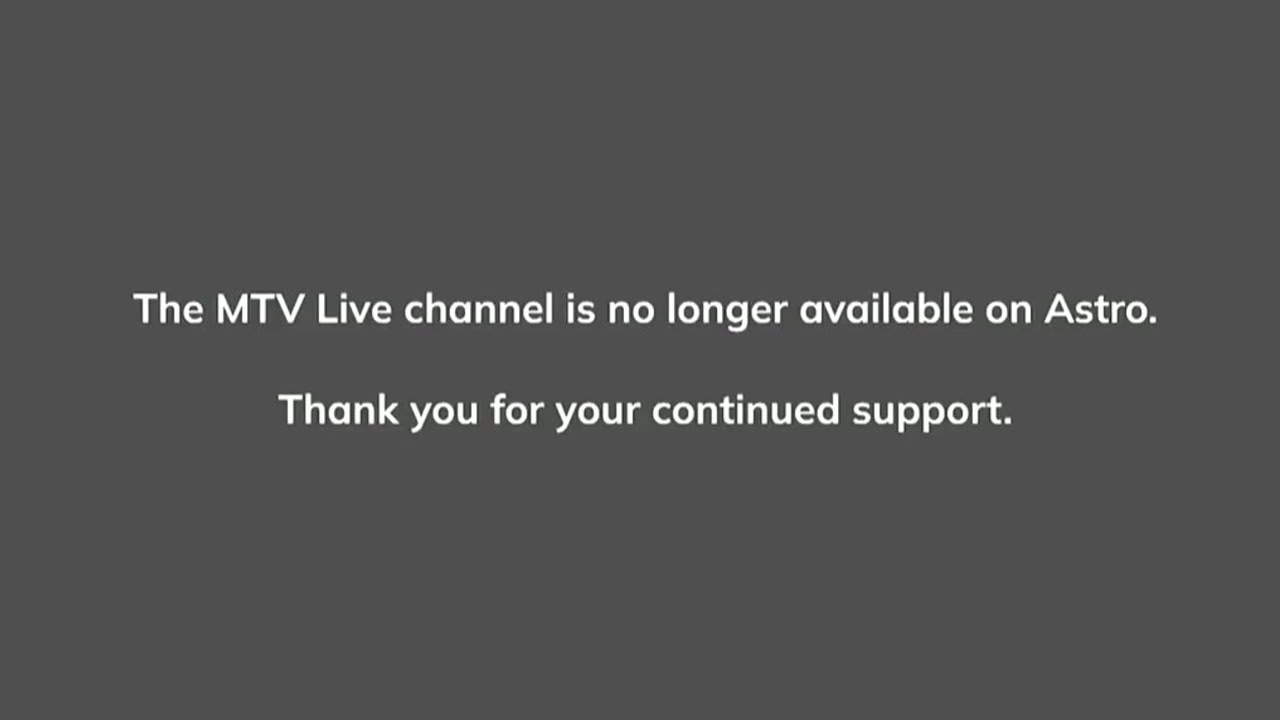 MTV Live has cease transmission on 31st December 2025 at 3:00 PM 