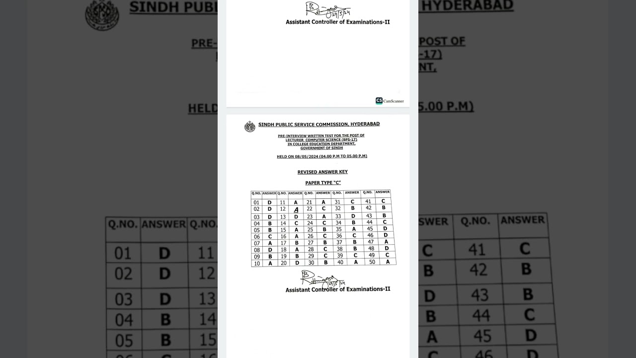 || SPSC Good News for Lecturer Computer Science || Revised Answer Keys of Computer Science || 