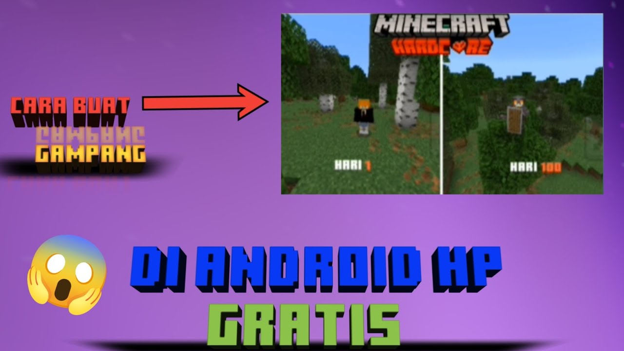 Cara membuat thumbnail 100 hari di Minecraft