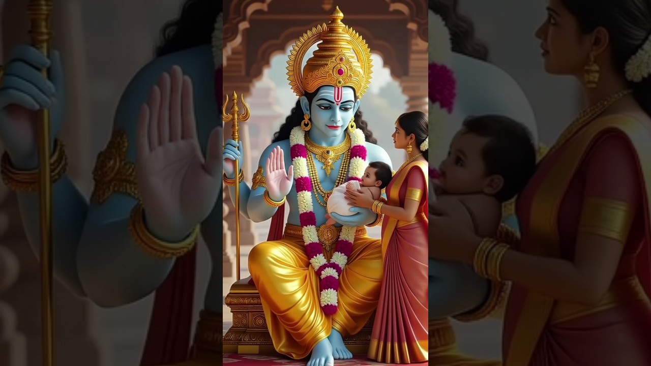 Divine Blessing: Hanuman Ji Giving Aashirwad to Children 🙏✨