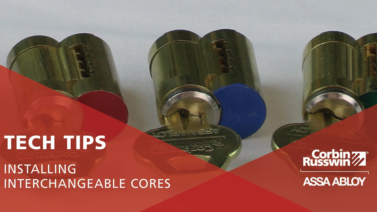 Installing interchangeable cores - Technical Product Support