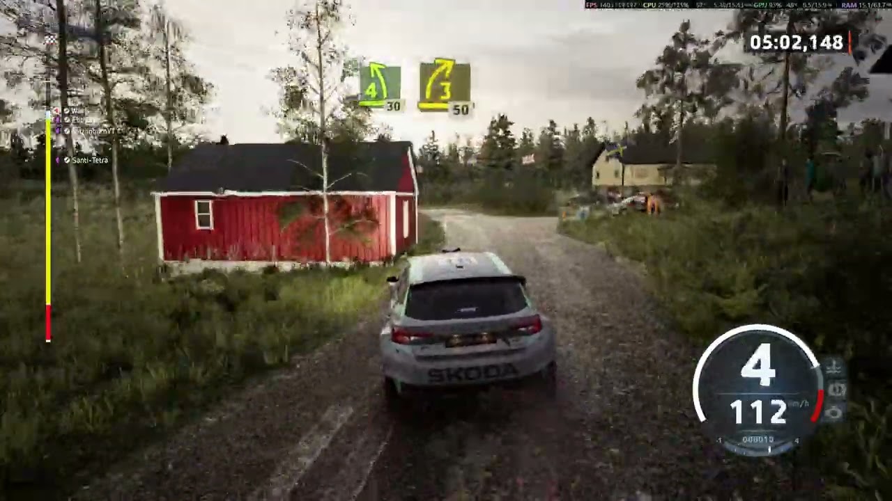 EA WRC con amigos y el Fabia en Finlandia