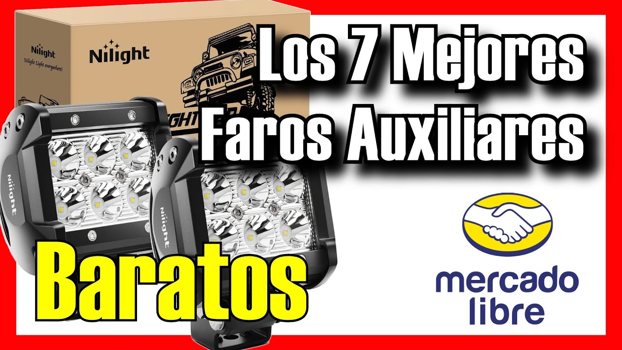 🚗🔥 Los 7 MEJORES Faros Auxiliares BUENOS y BARATOS de Mercado Libre [2026]✅ LED Para Moto / Auto