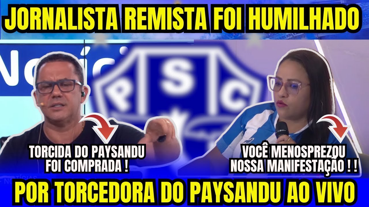 JORNALISTA PASSA VERGONHA EM SEU PROGRAMA APÓS ACUSAR  TORCIDA DO PAYSANDU DE SER COMPRADA #paysandu