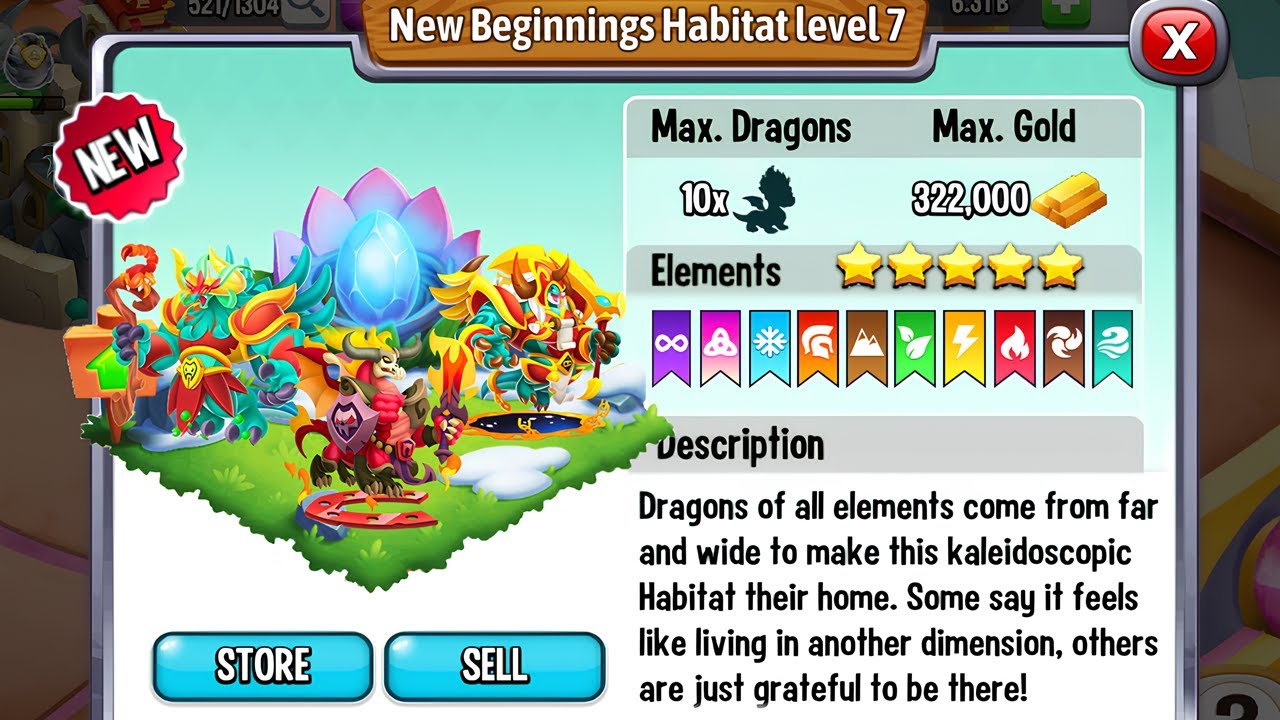 Dragon City - Unlocked New Beginnings Habitat x 20 Legendary Dragons [MAX LEVEL] 😱