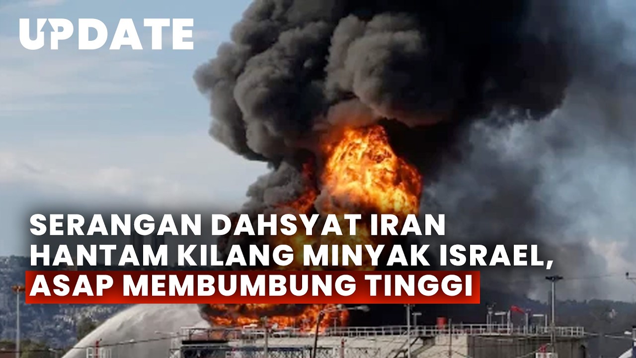 Serangan Rudal Iran Meletus di Haifa, Kilang Minyak Israel Terbakar Hebat