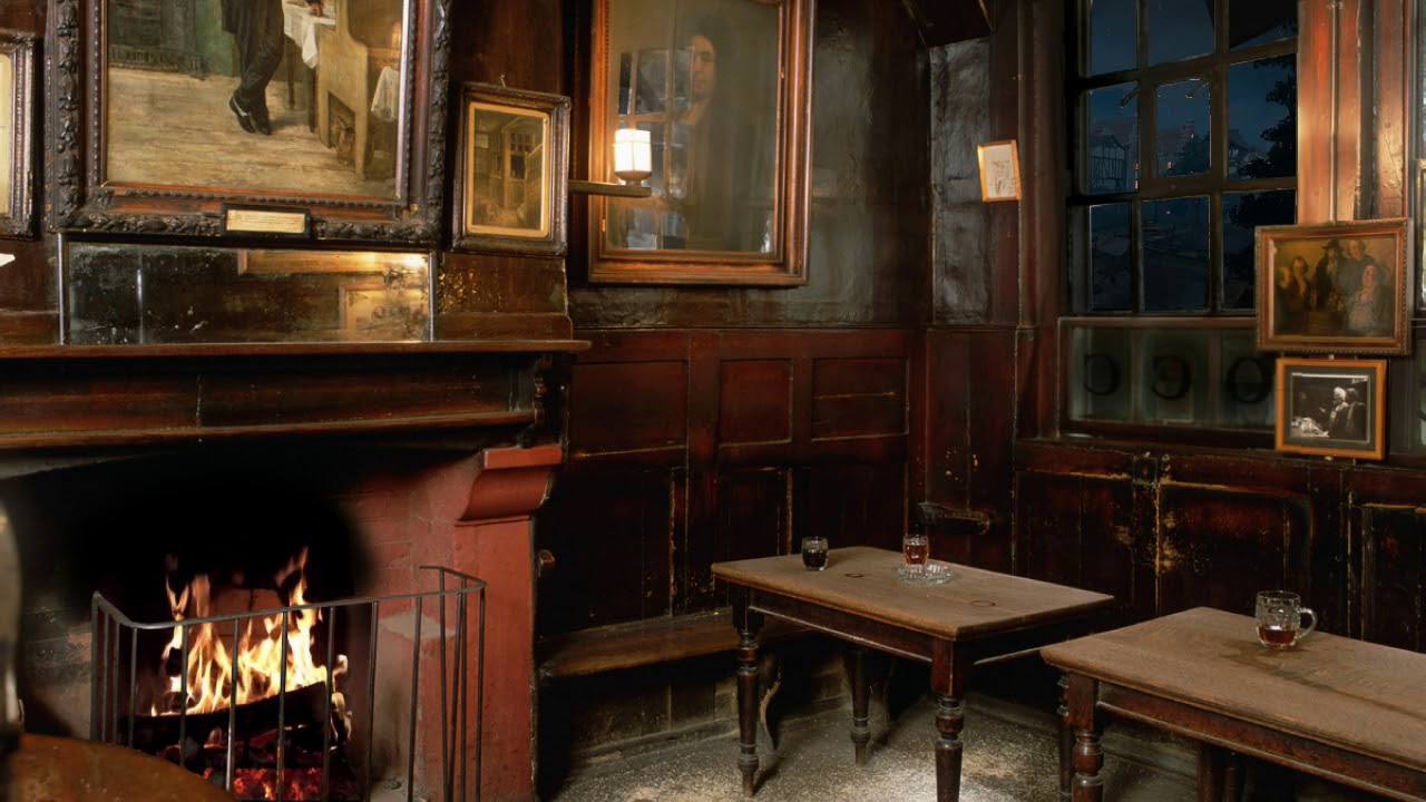 🍻 Pub ASMR - Ye Olde Cheshire Cheese in London - Night Edition 🌟 🌙
