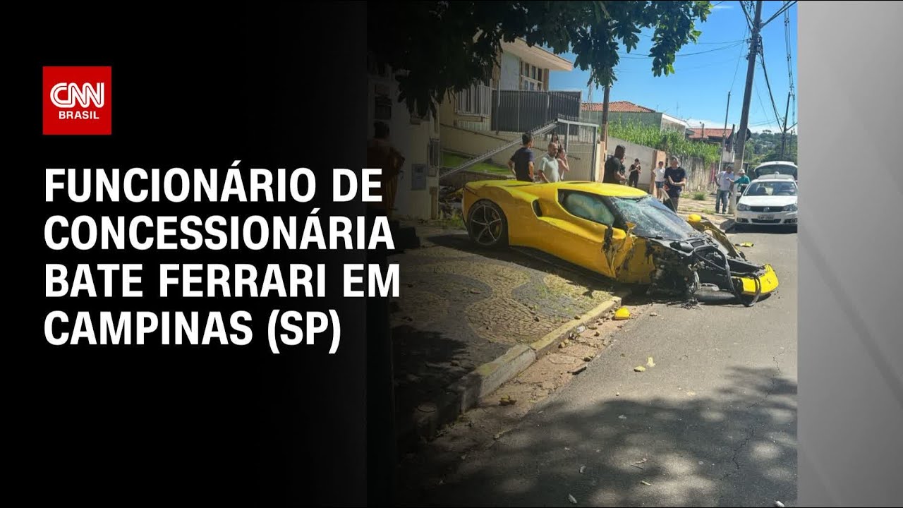 Funcionário de concessionária bate Ferrari em Campinas (SP) | AGORA CNN
