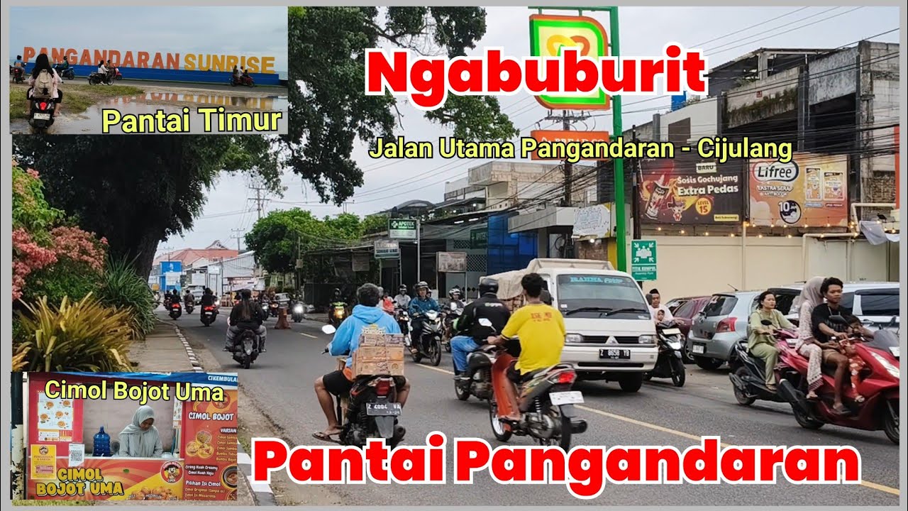 Ngabuburit di Pantai Pangandaran | Jalan Utama Pangandaran Cijulang Sampai Pantai Timur