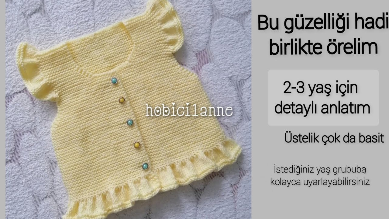 Fırfırlı Yelek Yapımı (2-3 yaş için)