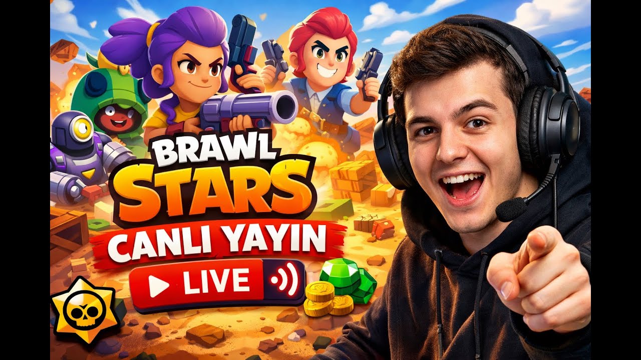 🔴 Brawl Stars Canlı Yayın | Rank Kasıyoruz & Sohbet 🎮🔥