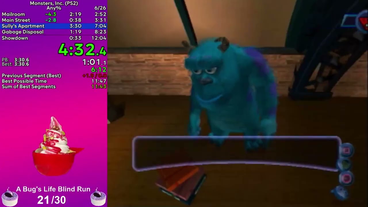 Monster's Inc. (PS2) | Any% | 11:55 IGT (14:45 RTA)