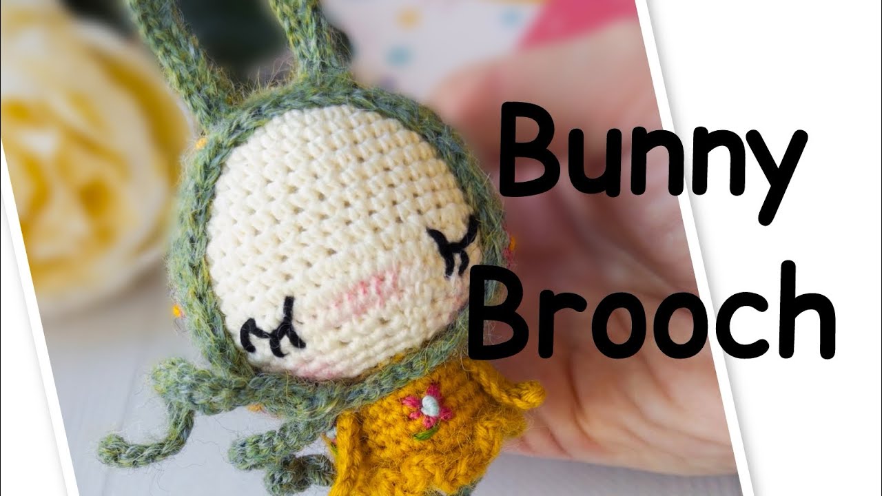Crochet Bunny Brooch 🐰 EASY Tutorial | Amigurumi Step-by-Step PDF Pattern