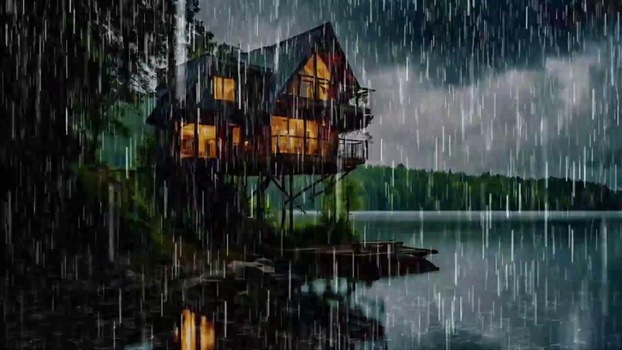 SLEEP IN 3 MINUTES 🌙 Rain on the Lake & Deep Sleep Piano (Insomnia Cure)