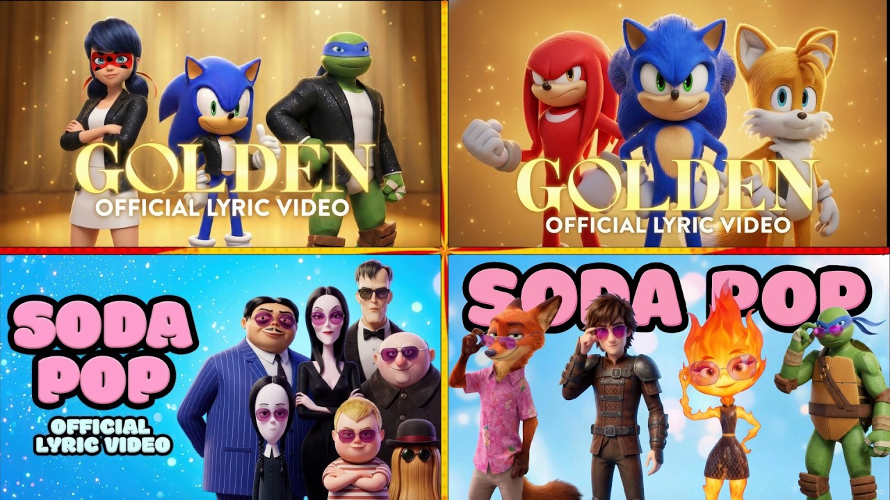 MICKEY🆚HUNTRX SONIC🆚THE ADDAM🆚ZOOTOPIA -(SODA POP GOLDEN MEGA BATTLE 🎵 Who Is BeST#73