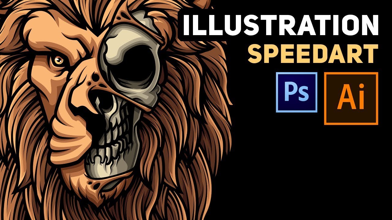 HollowPoiint Lion Illustration - Adobe Illustrator Design