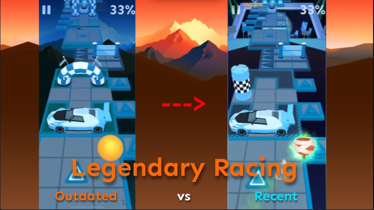 Rolling Sky - Legendary Racing - Outdated vs Current (Comparison)