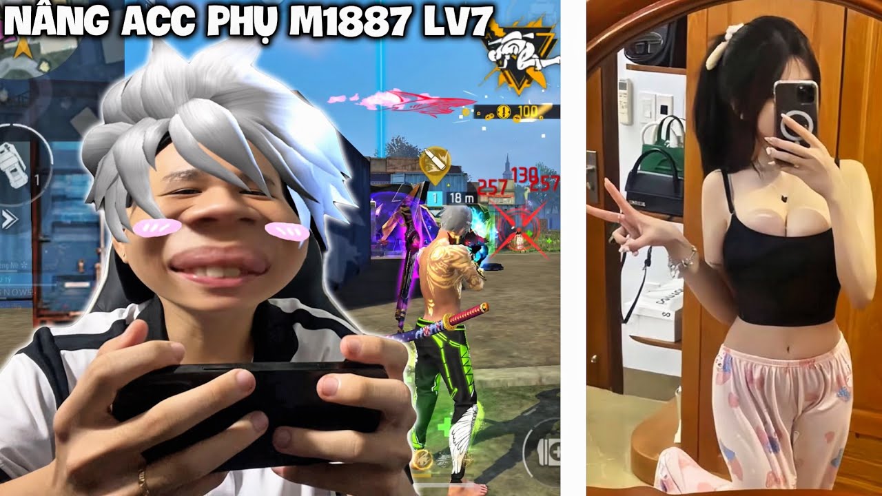 [Free Fire] NÂNG M1887 LV7 & ĐÁ LIVE IDO TOP TOP LẠ LẮM