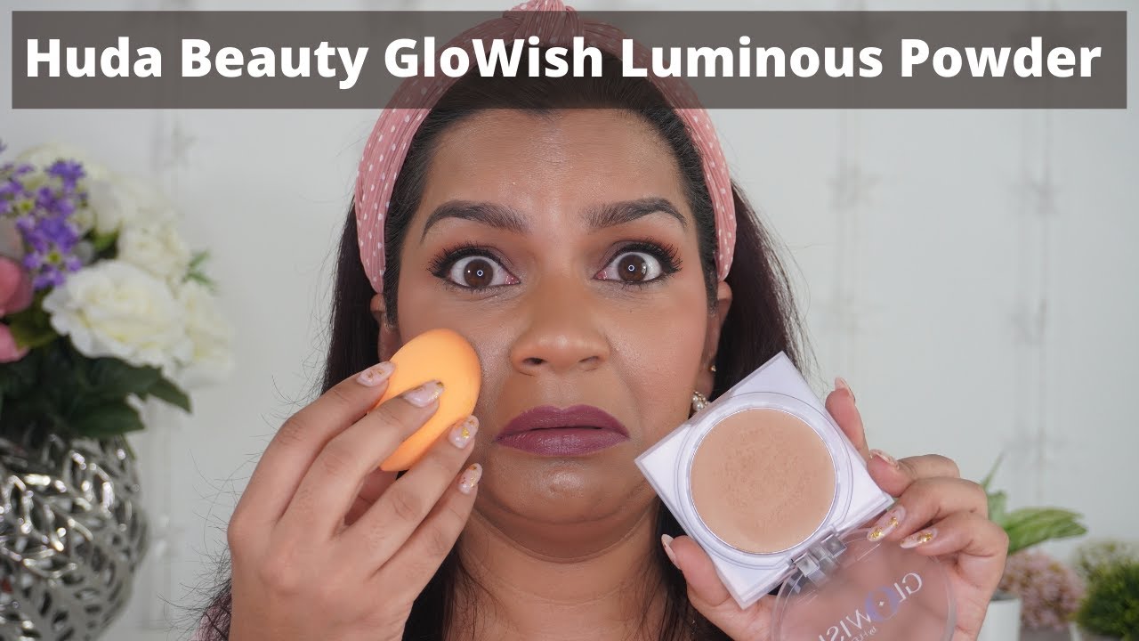 Huda Beauty GloWish Luminous Pressed Powder Foundation - Wear Test and Review
