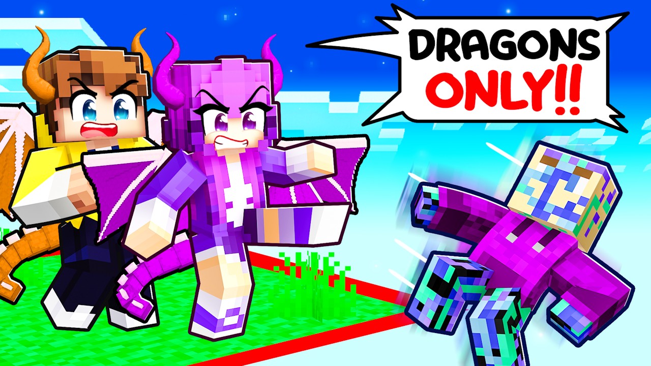 Locked on ONE RAFT But We're DRAGON MOBS!