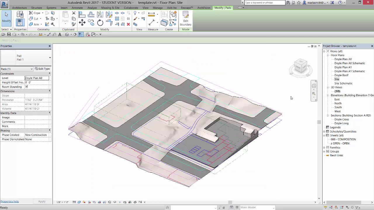 03 Revit Building Pad Level