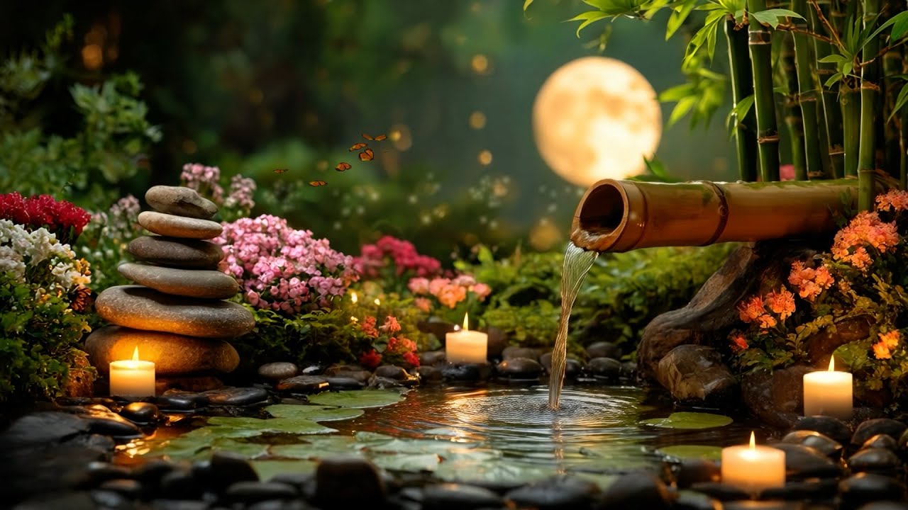 Soft Piano with Flowing Water &ndash; A Warm & Calming Experience