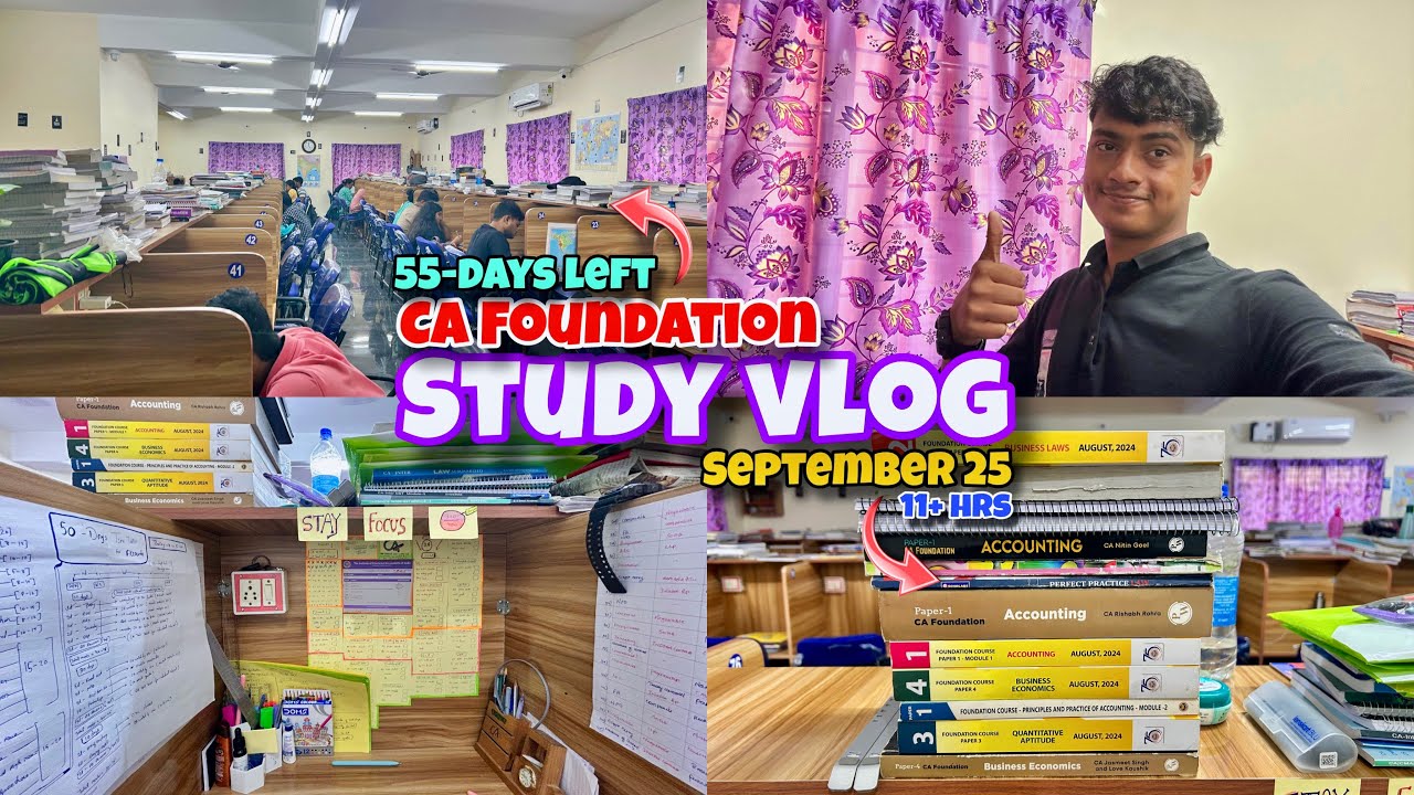 A Day in My Life as a CA Foundation Student 📚☕ (Study + Motivation)//CA Foundation Vlog 📖/part 10 