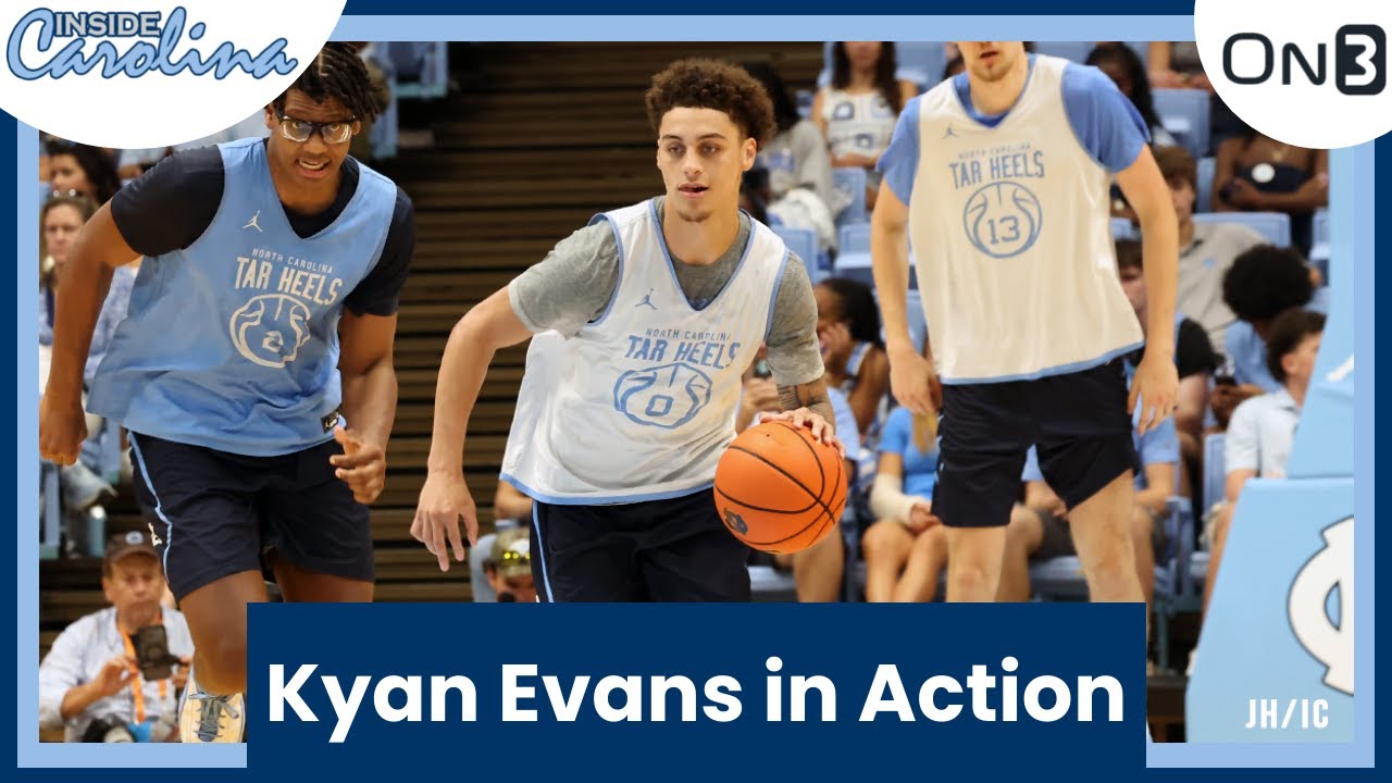 Kyan Evans In Action At UNC Basketball Blue White Scrimmage | Inside Carolina Video
