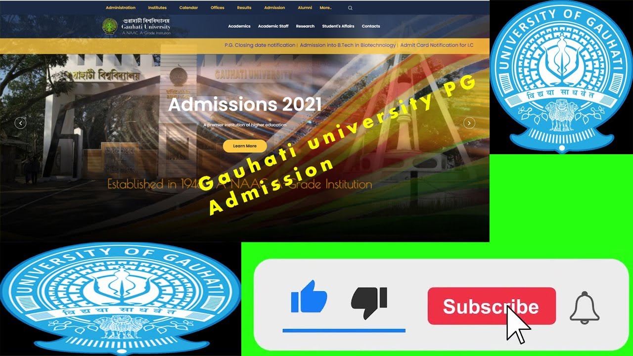 Gauhati university pg admission 2021. How to Apply