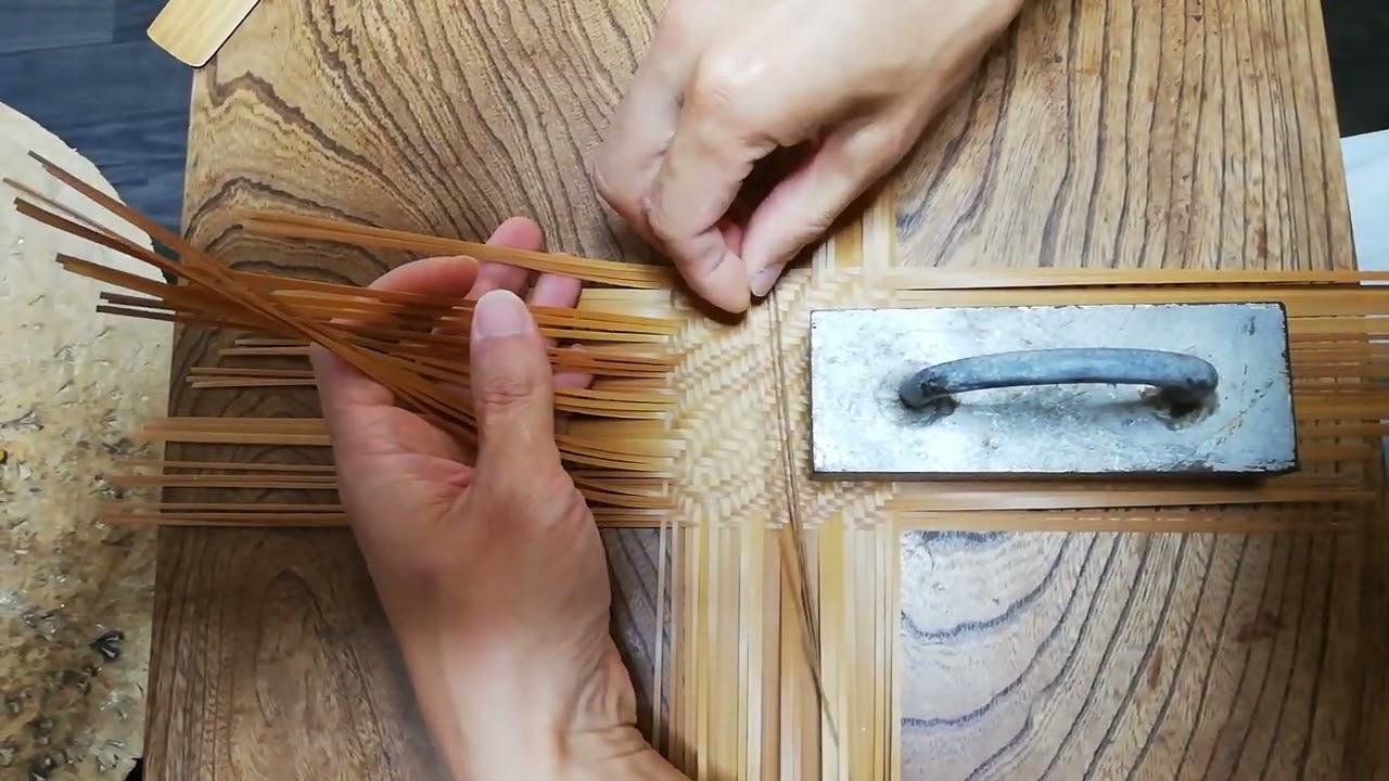 【伝統工芸士　中岩孝二　波網代　編みの工程】#bamboo #bamboocraft #basket #竹細工教室 #竹細工 #物作り #竹 #竹工房かわせみ #竹籠 #自然 #在宅ワーク 伝統工芸