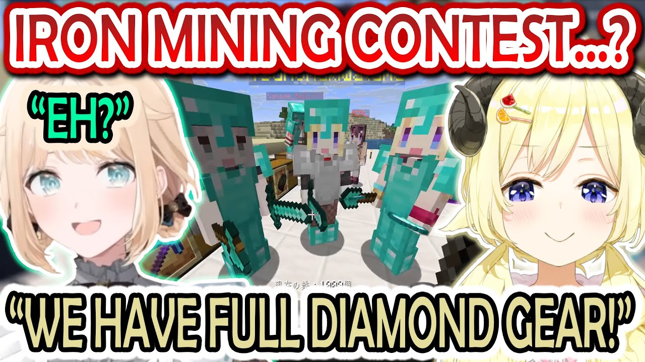 Watame, Botan, & Aki Were Supposed to Mine Iron for Iroha But They Got Distracted by Diamonds