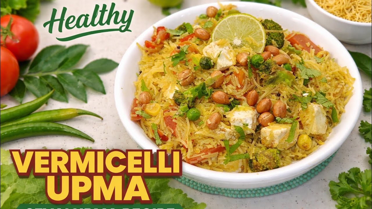झटपट बनने वाला सेवई उपमा | Sevai Upma Recipe | Easy & Tasty Vermicelli Upma