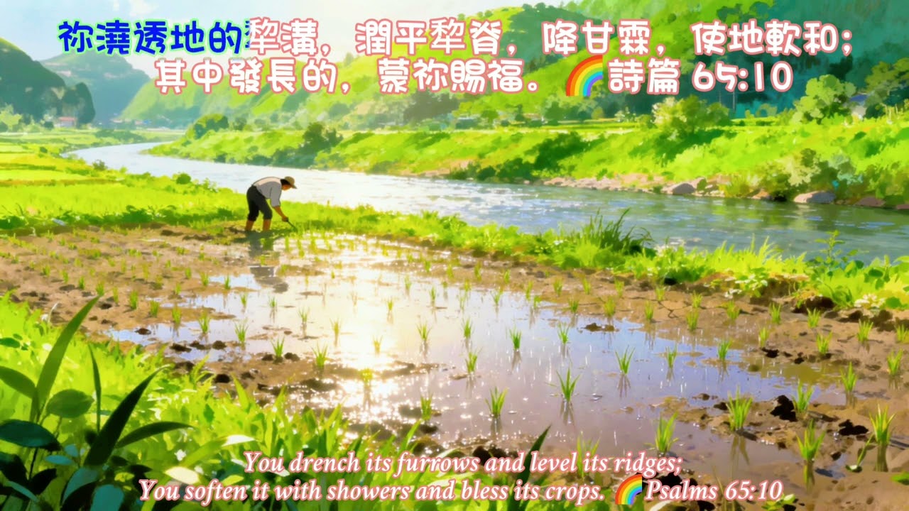 🌈139#詩65:10😇#靈閱之旅#豎琴音樂#主信實無變#Ps65:10#DivineReading1.Reading2.#Meditation3.Prayer4.#Contemplation