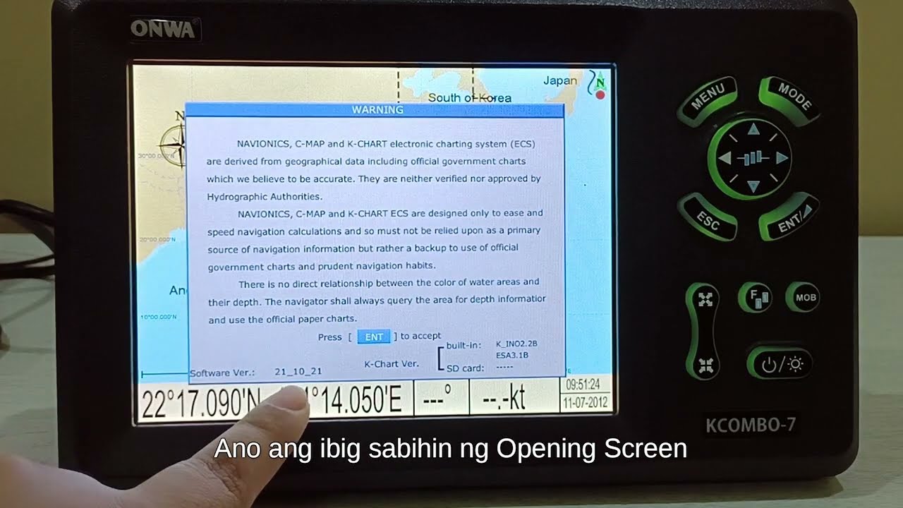 ONWA Plotter: KChart at Opening Screen (Tagalog)