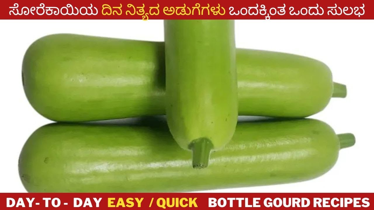 ಸೋರೆಕಾಯಿಯಾ ವಿವಿಧ ರೆಸಿಪಿಗಳು | easy bottle gourd recipes | bottle gourd  day today recipes |