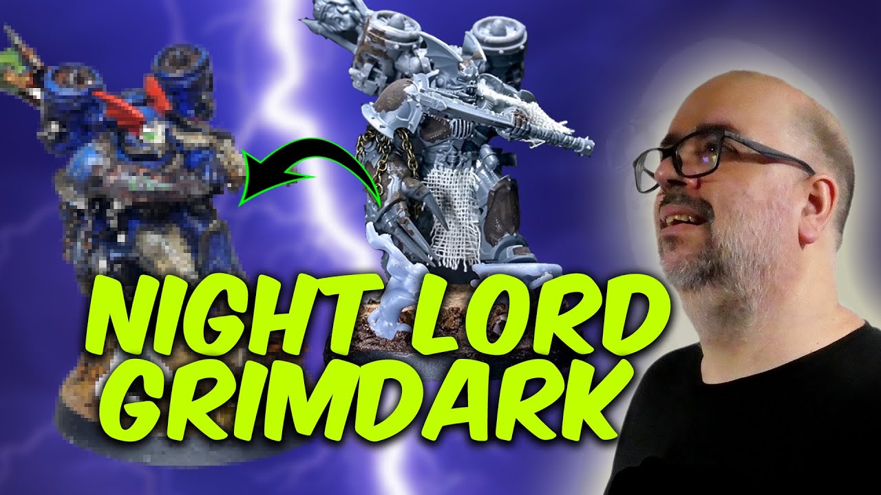 Mi primer NIGHT LORD y pintado GRIMDARK conversión de @The Iberian Painter