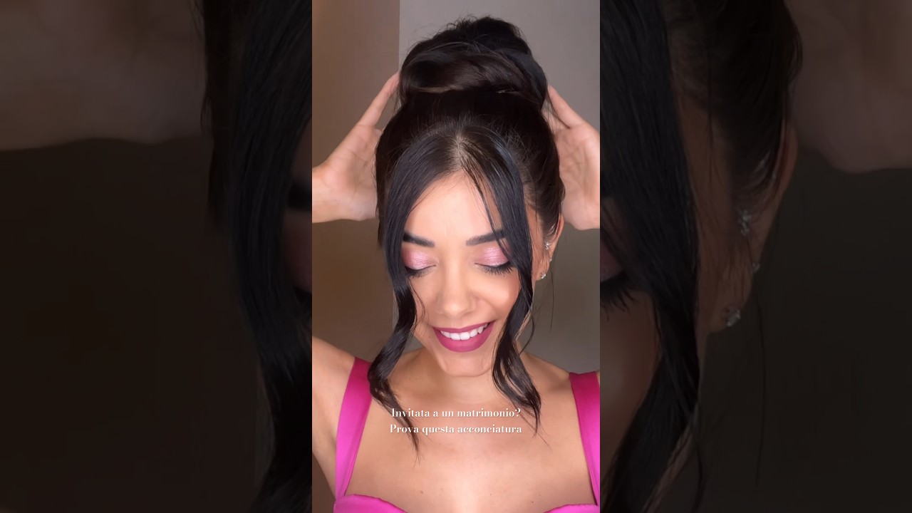 Chignon facile e veloce | Acconciatura elegante invitata matrimonio | #shorts #capelli
