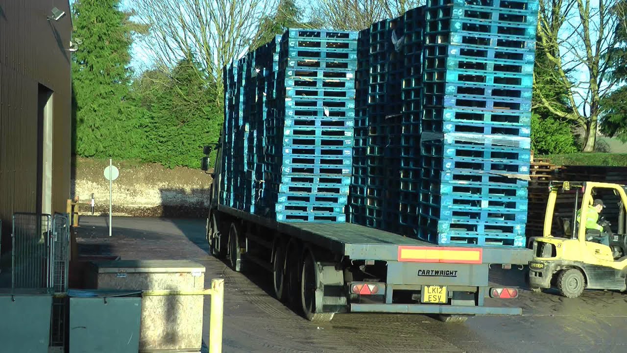 Pallets being loaded