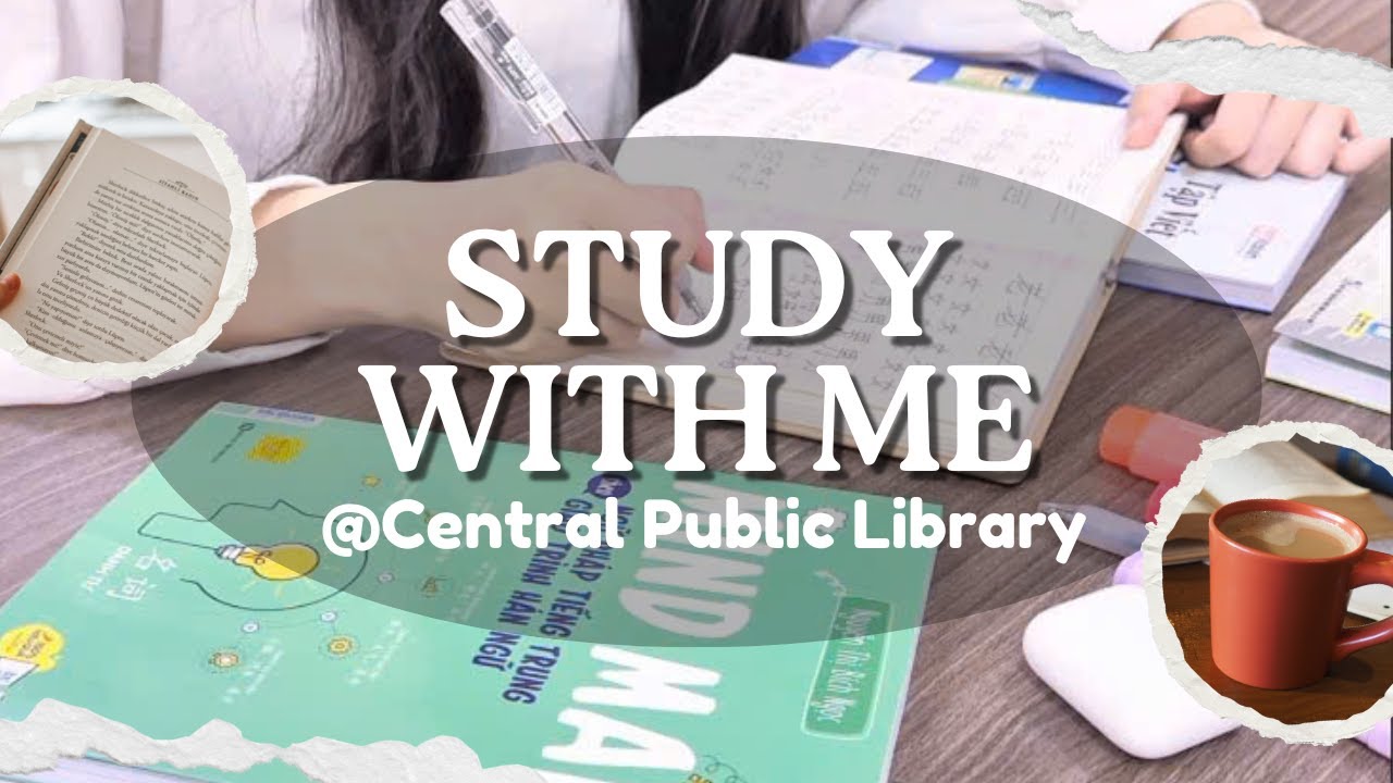 STUDY WITH ME at the LIBRARY | Real sound, Background noise, page flipping, no music 📖