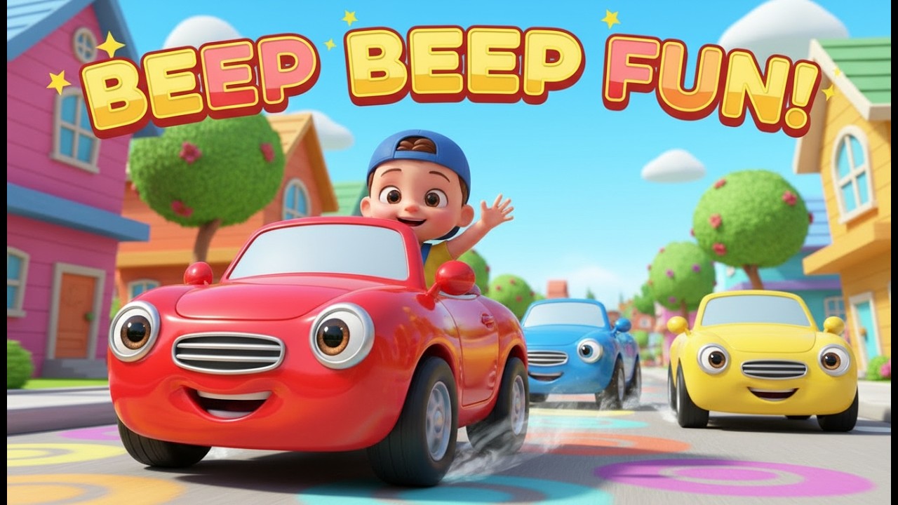 Baby Car Says Beep Beep – Nursery Rhyme, Vehicle Sounds, and Fun Driving Adventure