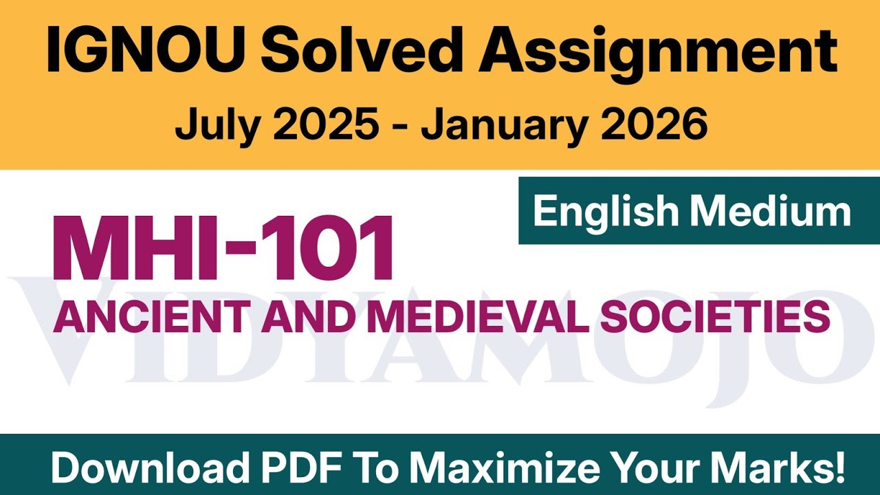 IGNOU MHI 101 Solved Assignment 2025-26 English Medium PDF Download