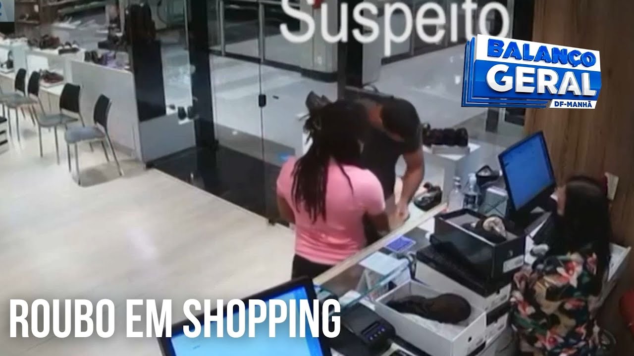 Polícia procura por dupla suspeita de roubar lojas em shopping de Brasília