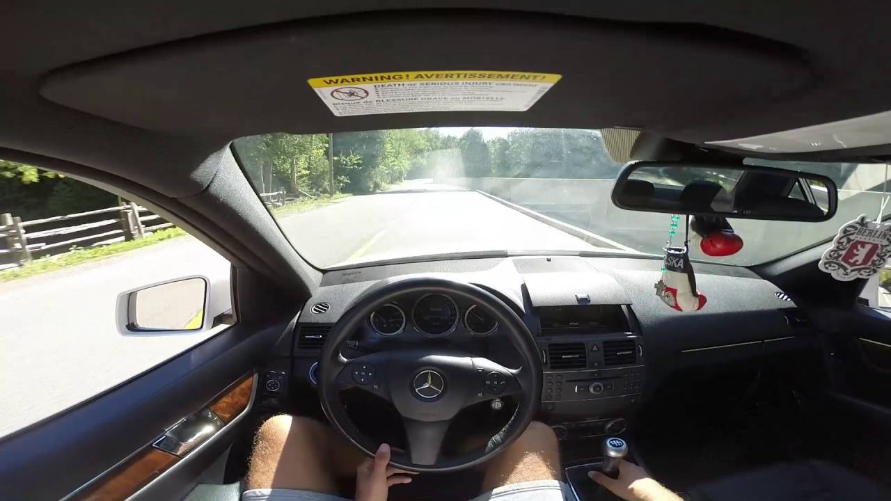 Mercedes C250 w204 test drive POV manual transmission