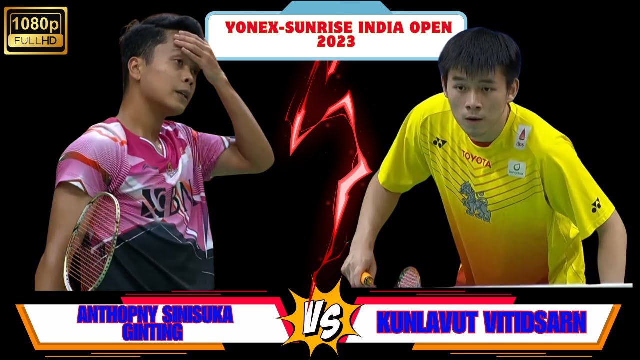 Kunlavut Vitidsarn vs Anthony Sinisuka Ginting | YONEX SUNRISE India Open 2023