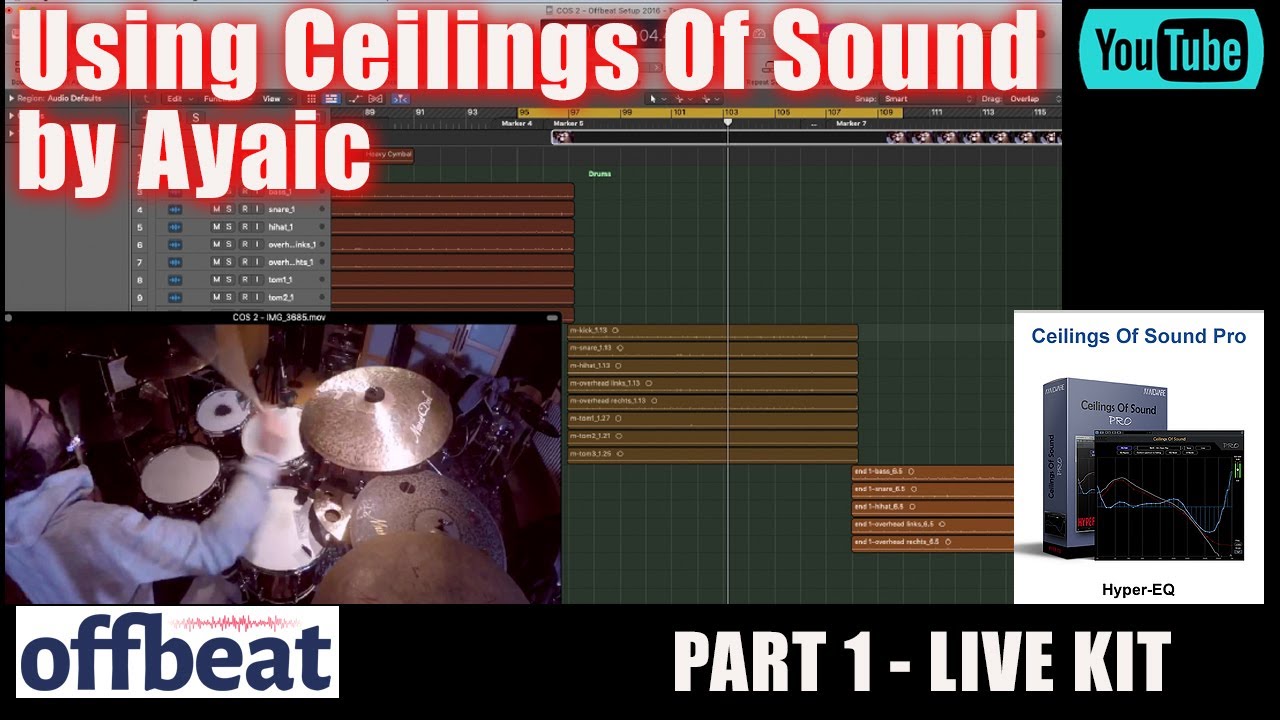 Using Ceilings Of Sound Pro by Ayaic on a Live Drum Kit