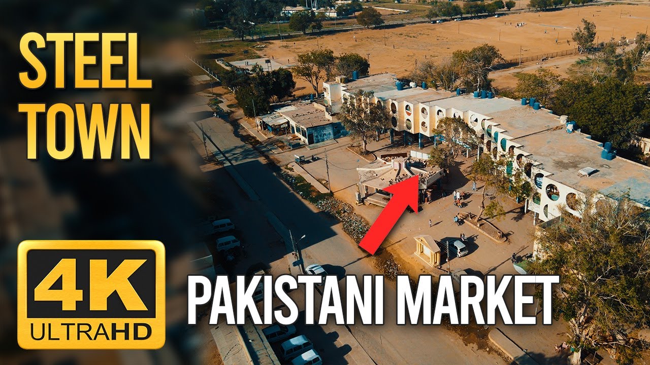 Steel Town Drone Shot 4 - Karachi Aerial View Stock Footage HD 2.7k 4k | Visual Sharks