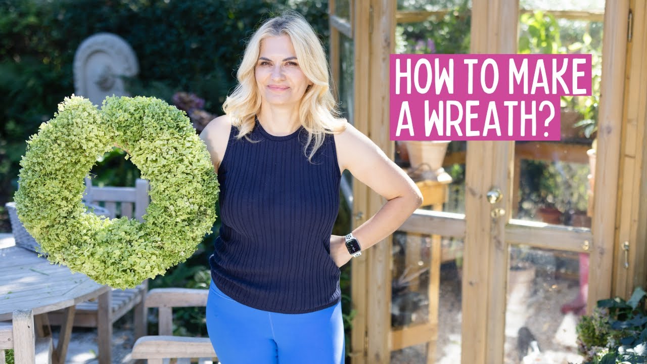 How to make HYDRANGEA WREATH? Easy DIY project.